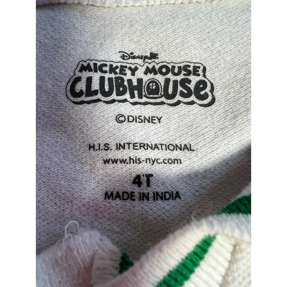 Disney Mickey Mouse Clubhouse Kids Tennis Polo and Shorts Set White Green 4T